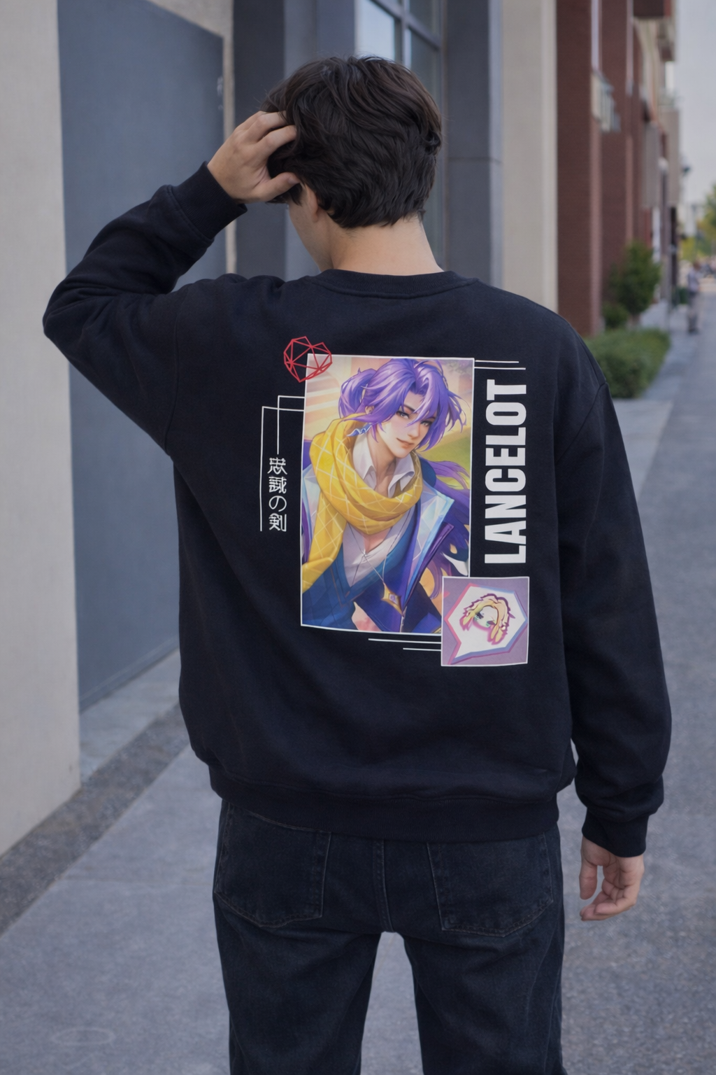 Lancelot Mobile Legends sevgililer günü'ne özel temalı sweatshirt
