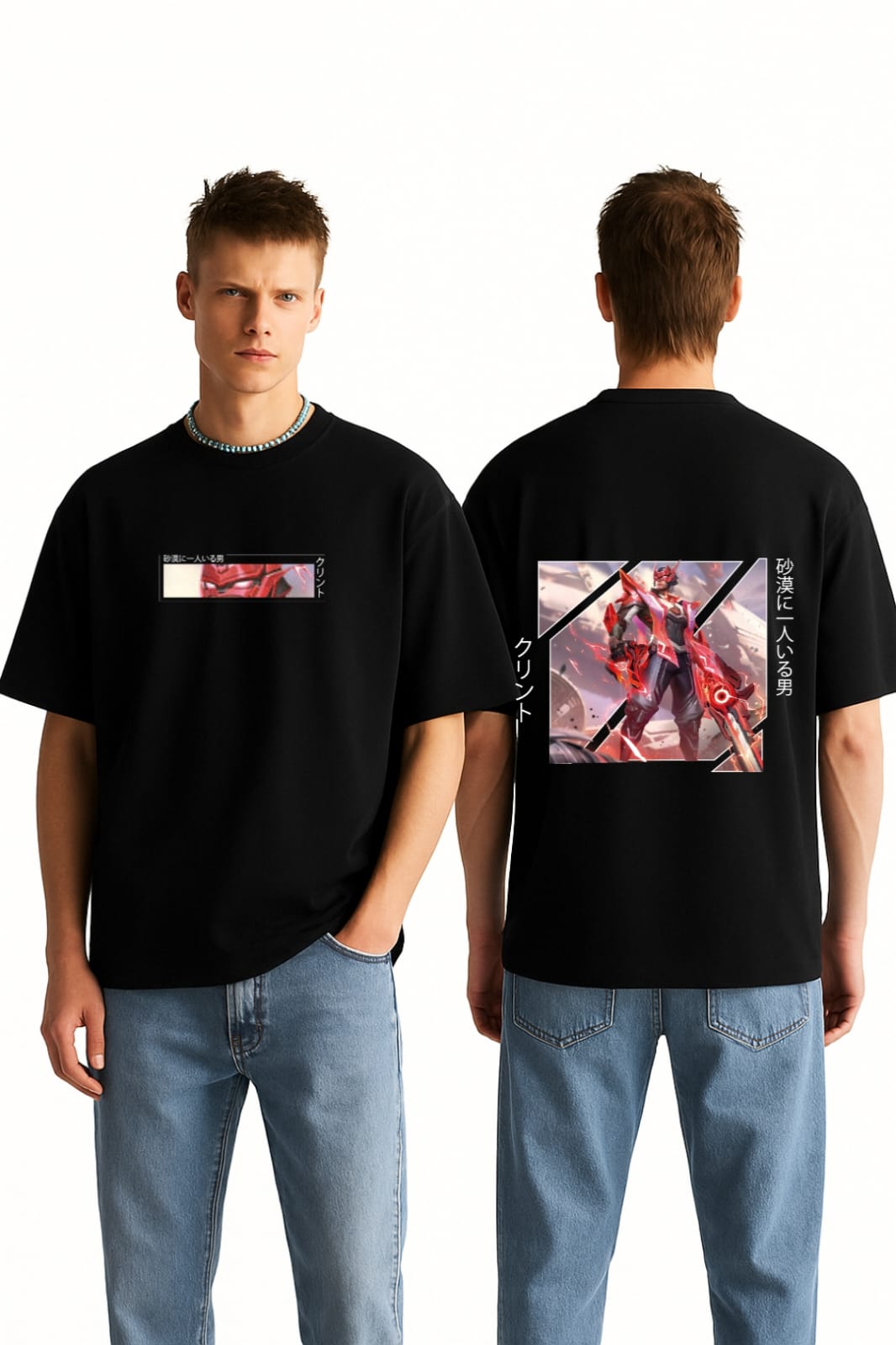 Clint collector Ön Arkalı Mobile Legends karakterine özel T-shirt - unisex