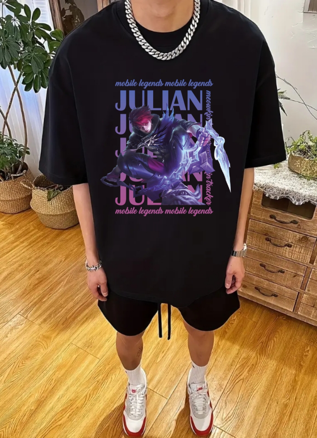 Kostumsüz Julian Mobile Legends karakterine özel unisex tişört