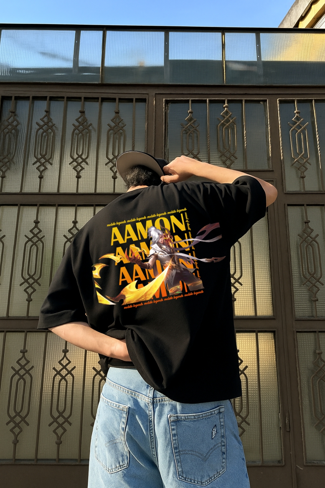 Aamon İhanet konakçısı Mobile Legends Karakterine özel T-shirt - Siyah unisex
