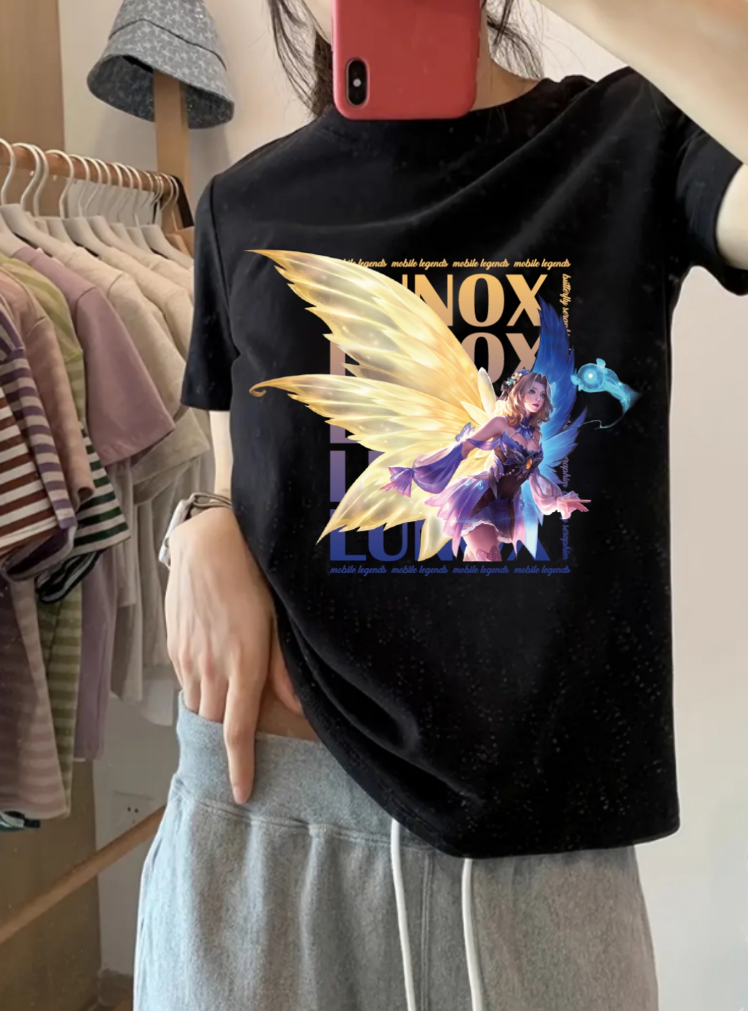 Lunox Mobile Legends karakterine özel unisex tişört - özel baskı