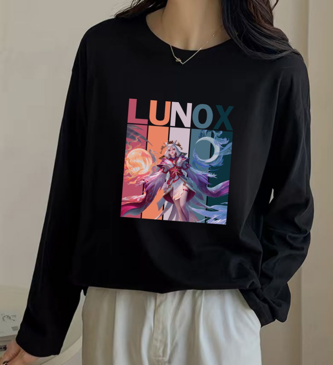 Lunox İlahi Tanrıça Mobile Legends Karakterine özel unisex sweetişört